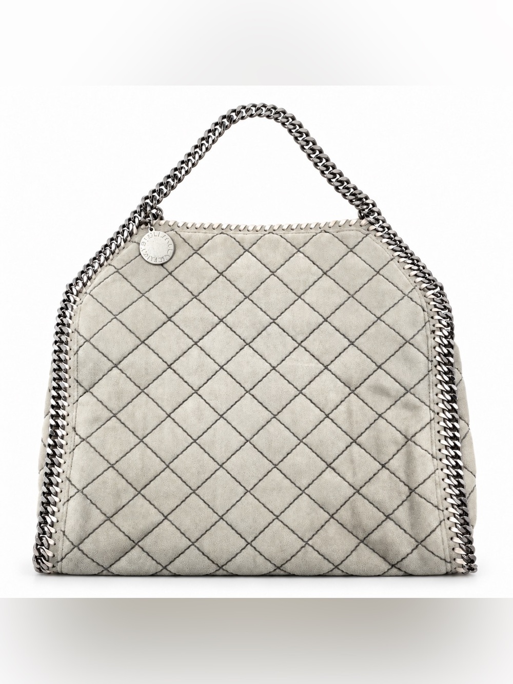 Stella McCartney Falabella Grey Quilted Chain Bag